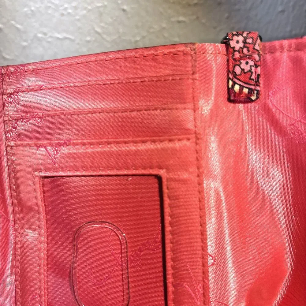 Vera Bradley Rosy Posies Trifold Smartphone Wristlet Wallet Pink Paisley